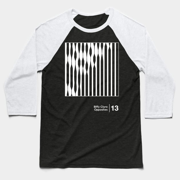 Opposites / Minimalist Graphic Artwork Baseball T-Shirt by saudade